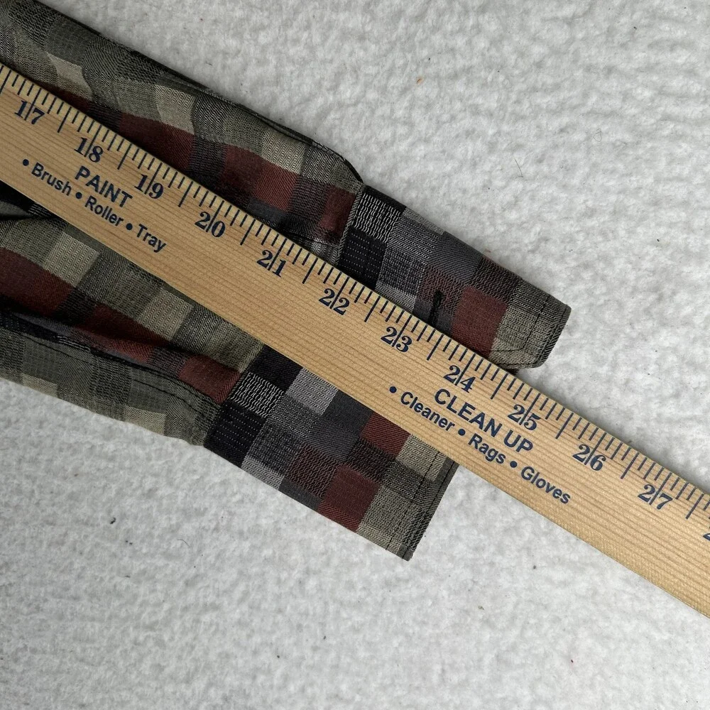 Norm Thompson Shirt Mens Large Plaid Button Down Casual Pocket Vintage Look
